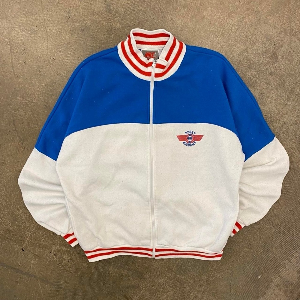 Vintage Nike Sport Academy Track Training Full Zip 90s Colorblock Jacket Large